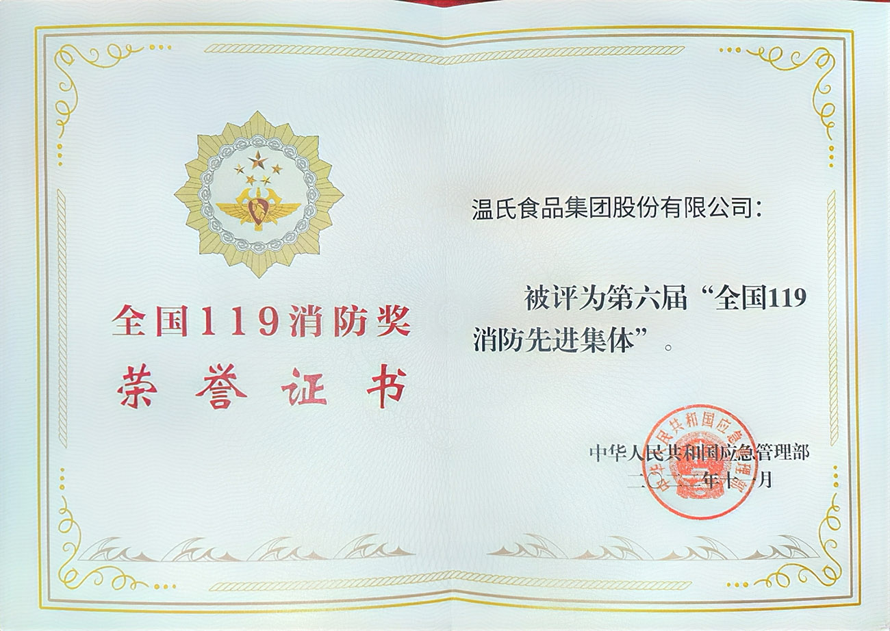 尊龙凯时股份被评为第六届“全国119消防先进集体”-证书.jpg